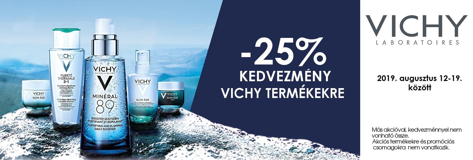 Szülinapi Vichy Napok: 2019. augusztus 12-19. között minden Vichy terméket 25% kedvezménnyel kínálunk!