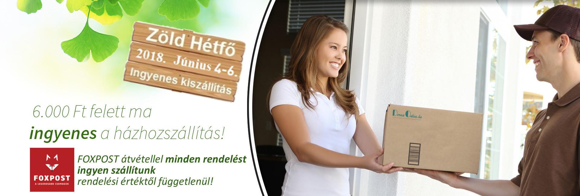 2018. június 4-6. között minden 6.000 Ft feletti megrendelést ingyen szállítunk ki! Sőt ha Foxpost automatába kéri csomagját, akkor értékhatártól függetlenül ingyen szállítjuk ki!