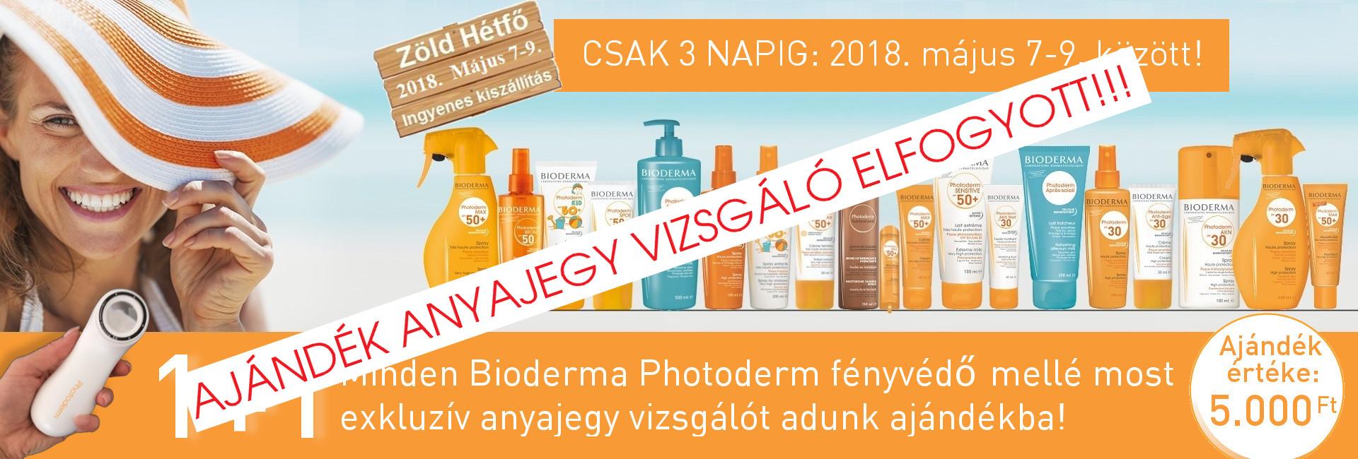2018. május 7-9. között minden Bioderma Photoderm fényvédő mellé ajándékba adunk 1db exkluzív Bioderma Photoderm anyajegyvizsgálót!