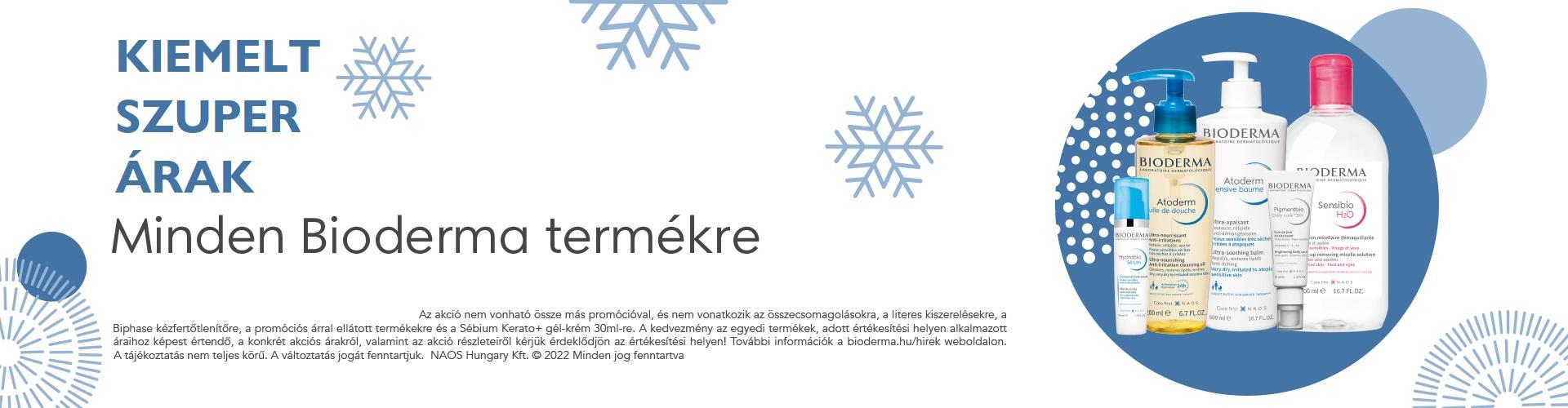 Téli Bioderma napok: 2022. december 7-24. között kiemelt szuper áron adunk minden Bioderma terméket!