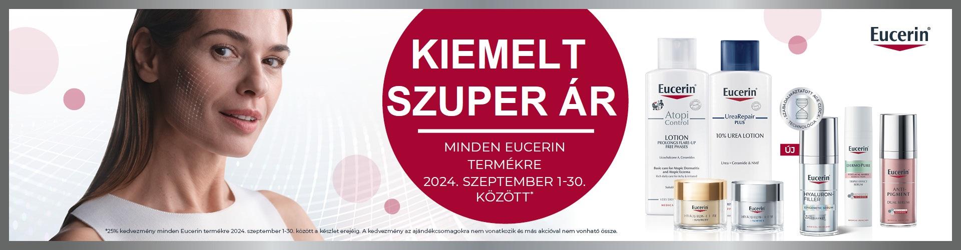 Eucerin hónap: 2024. szeptember 1-30. között kiemelt szuper áron kínálunk minden Eucerin terméket! 