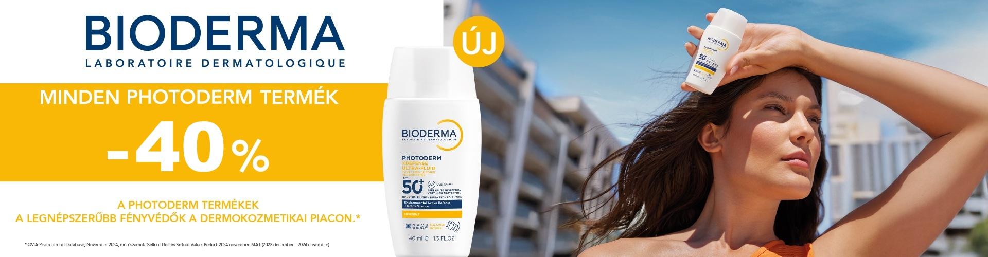 2025. augusztus 31-ig 25% kedvezménnyel kínálunk minden Bioderma Photoderm terméket!