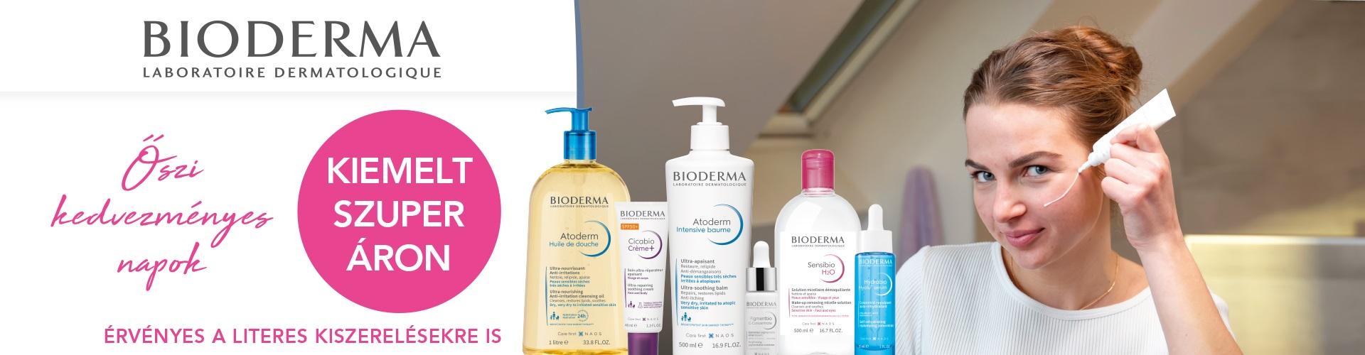 Bioderma napok: 2024. október 10-14. között kiemelt szuper áron kínálunk minden Bioderma terméket!