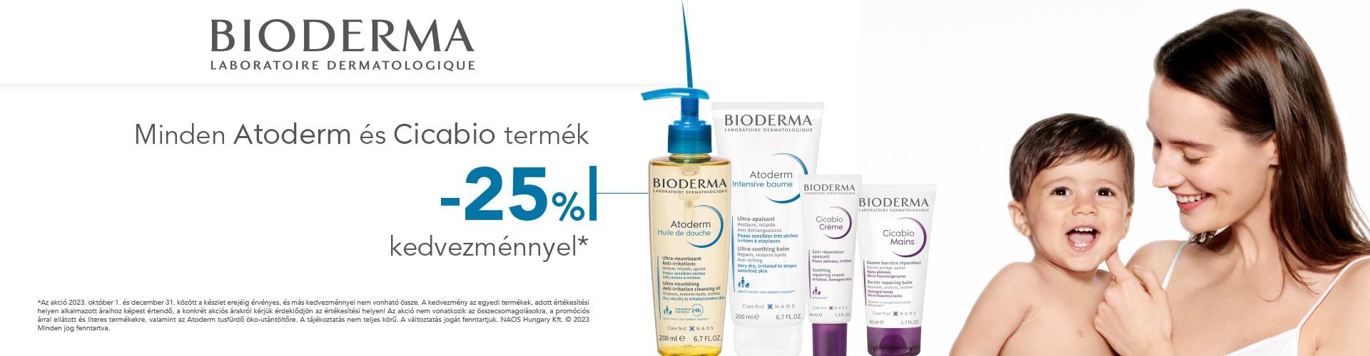 2023. október 1. és december 31. között kiemelt szuper áron kínálunk minden Bioderma Atoderm és Cicabio terméket!