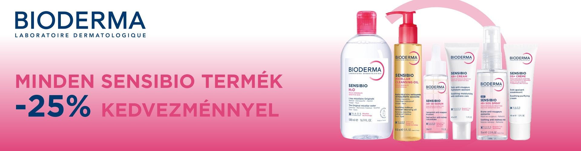 Bioderma Sensibio ősz: 2025. augusztus 4. és október 31. között 25% kedvezménnyel kínálunk minden Bioderma Sensibio terméket!