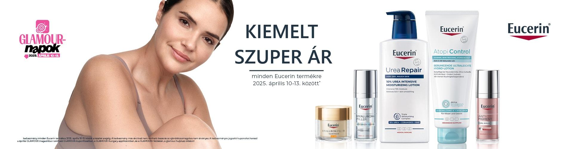 2025. április 10-14. között kiemelt szuper áron kínálunk minden Eucerin terméket!