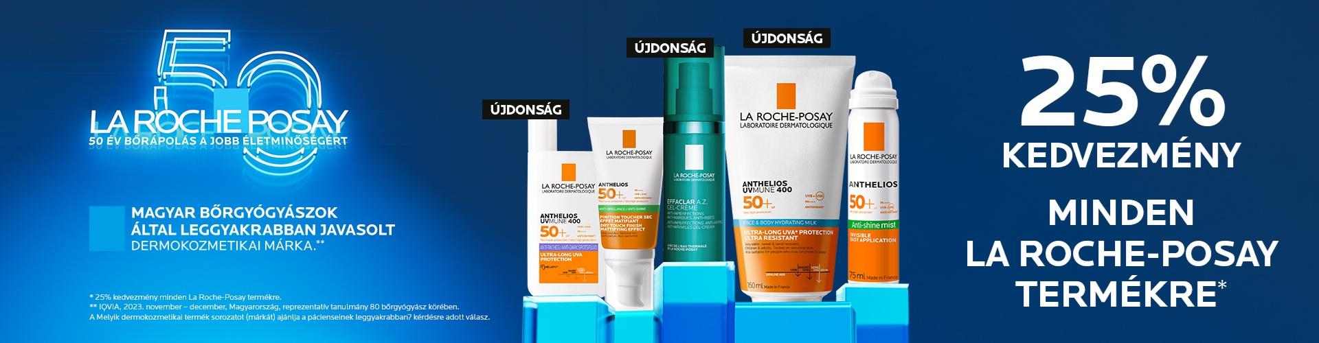 2025. május 31. és június 16. között 25% kedvezménnyel kínálunk minden La Roche-Posay terméket!