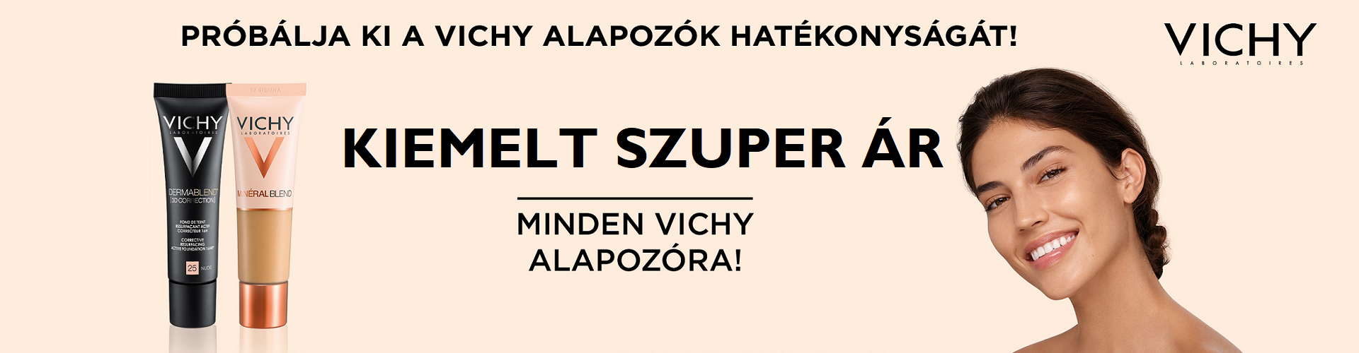 2022. december 5-ig kiemelt szuper áron kínálunk minden Vichy makeup terméket!