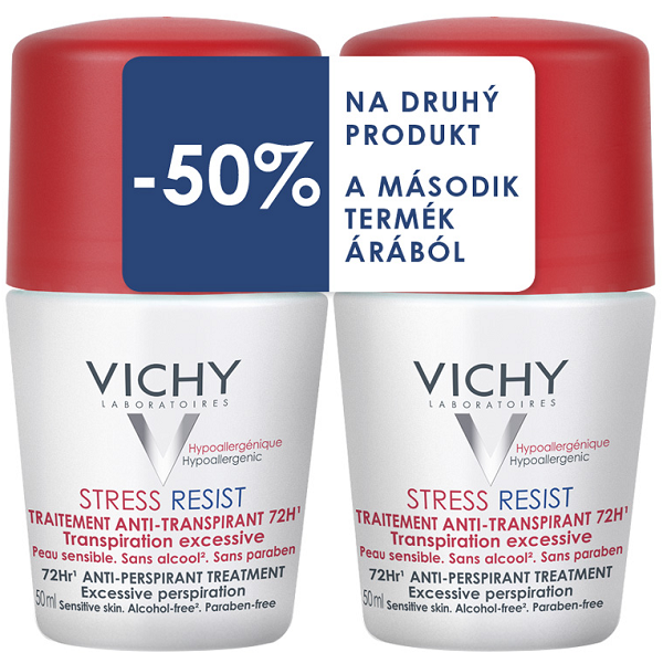 Vichy dezodor Stress Resist 72 órás izzadságszabályozó golyós dezodor DUO PACK