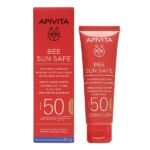 Kép 2/2 - Apivita Bee Sun Safe Színezett arckrém ráncok és pigmentfoltok ellen SPF50 50ml