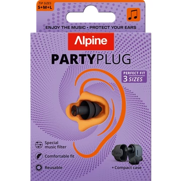 Alpine PartyPlug fesztivál, koncert buli, füldugó