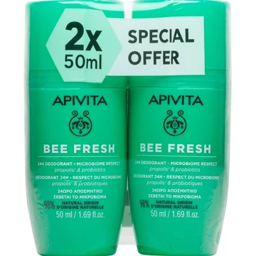 APIVITA Bee Fresh golyós dezodor DUO PACK (50ml+50ml)