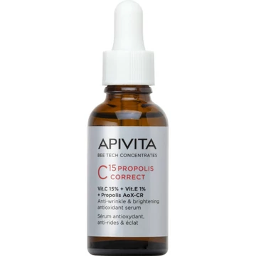 APIVITA BEE TECH C15 PROPOLIS CORRECT ránctalanító és ragyogást fokozó antioxidáns szérum 30ml