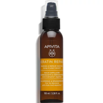 APIVITA KERATIN REPAIR hajerősítő olaj mézzel és növényi keratinnal 100ml