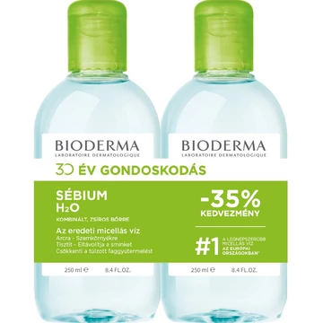 Bioderma Sébium H2O arc- és sminklemosó 250ml+250ml DUO PACK