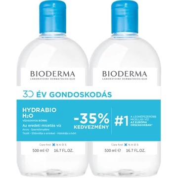 Bioderma Hydrabio H2O arc- és sminklemosó 500ml+500ml duo pack