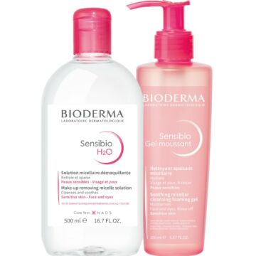 Bioderma Sensibio Dupla Tisztítás csomag érzékeny bőrre 200+250ml