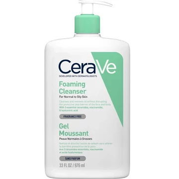 CeraVe Habzó tisztító gél normál és zsíros bőrre 976ml