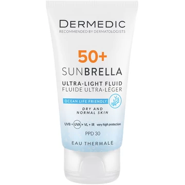 Dermedic Sunbrella Fényvédő Fluid SPF50+ száraz és normál bőrre ultra-light 40ml