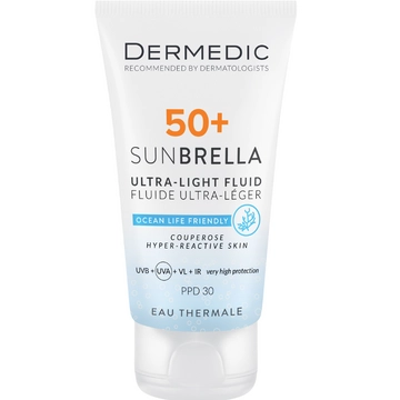 Dermedic Sunbrella Fényvédő Fluid SPF50+ rozáceás bőrre ultra-light 40ml