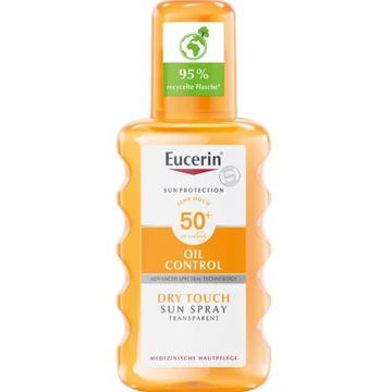 Eucerin Sun Oil Control Dry Touch Színtelen napozó spray SPF50 200ml