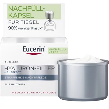 Eucerin Hyaluron-Filler Ráncfeltöltő éjszakai arckrém öko-utántöltő 50ml