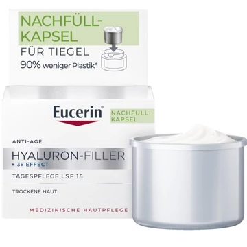 Eucerin Hyaluron-Filler Ráncfeltöltő nappali arckrém öko-utántöltő 50ml
