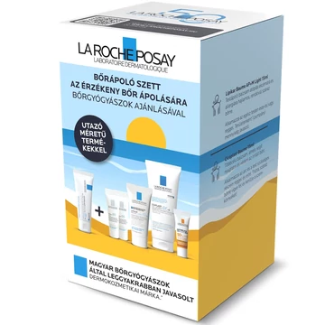 La Roche-Posay Bőrápoló szett az érzékeny bőr ápolására utazó méretű termékekkel