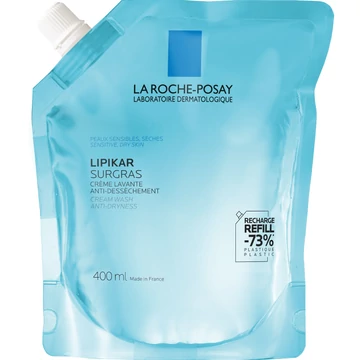 La Roche-Posay Lipikar Surgras utántöltő koncentrált tusoló krém bőrszárazság ellen 400ml