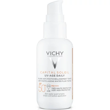 Vichy Capital Soleil UV-Age Daily Színezett fényvédő fluid Photo-Aging ellen SPF50+ 40ml