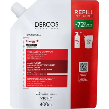 Vichy Dercos Energy+ sampon hajhullás esetére utántöltő 400ml