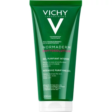 Vichy Normaderm Phytosolution intenzív tisztító gél aknéra hajlamos bőrre 200ml