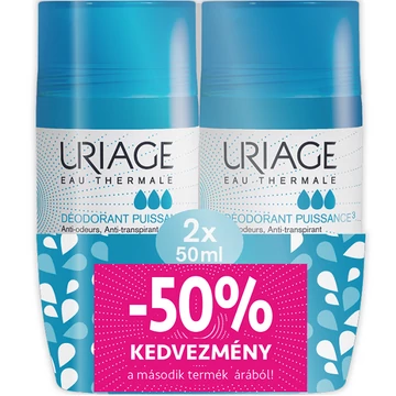 Uriage DEO Intenzív izzadásgátló golyós dezodor DUOPACK 50 ml+50 ml