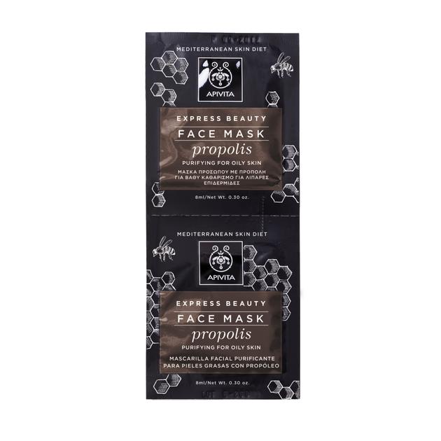 APIVITA Express mélytisztító arcmaszk - Propolisszal 2x8 ml