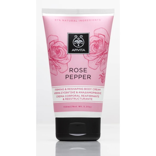APIVITA Feszesítő és alakformáló testápoló krém rózsával &amp; borssal 150 ml