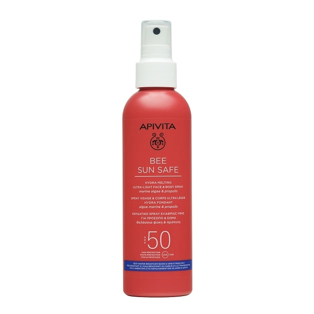 Apivita Bee Sun Safe Spray arcra és testre SPF50 200ml