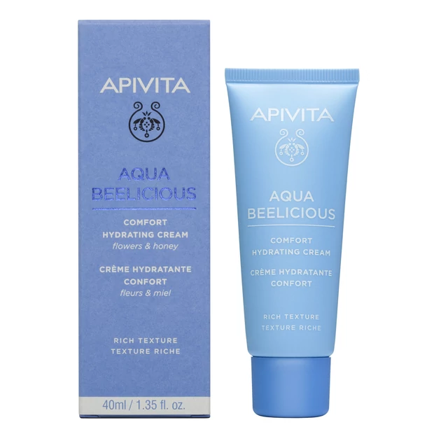 APIVITA AQUA BEELICIOUS hidratáló krém RICH normál/száraz bőrre 40ml