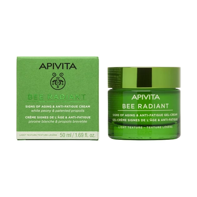 APIVITA BEE RADIANT Bőröregedés és fáradtság jelei elleni gél-krém LIGHT 50 ml