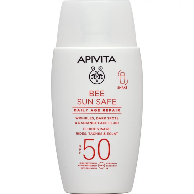 Apivita Bee Sun Safe Daily Age Repair Fluid ráncok, pigmentfoltok ellen SPF50 50ml