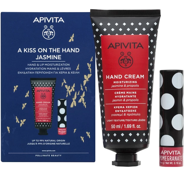 APIVITA Kézkrém Csomag Hidratáló jázminnal és propolisszal 50ml+4.4g
