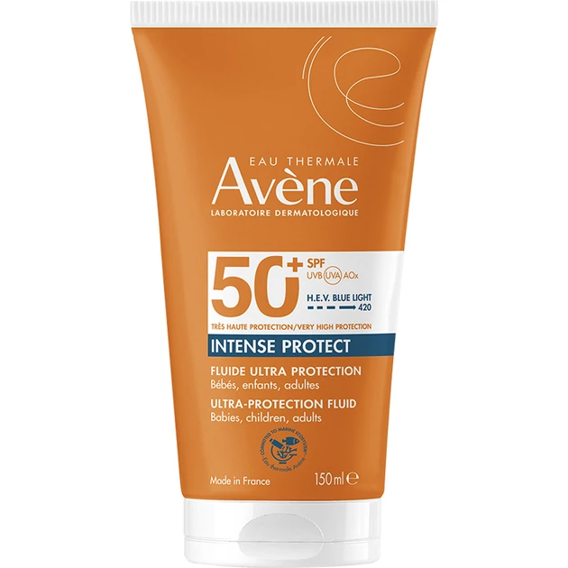 AVÉNE SUNCARE INTENSE PROTECT Napvédő Fluid Arcra és Testre SPF50+ 150ML