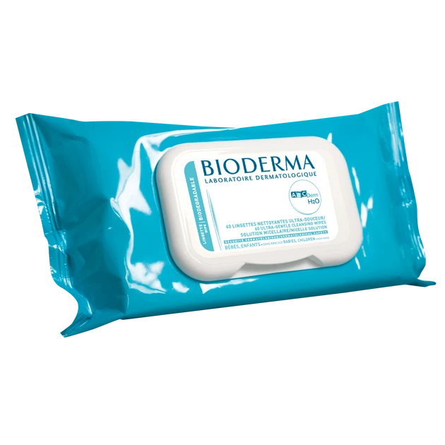 Bioderma ABC Derm Popsitörlő kendő 60db