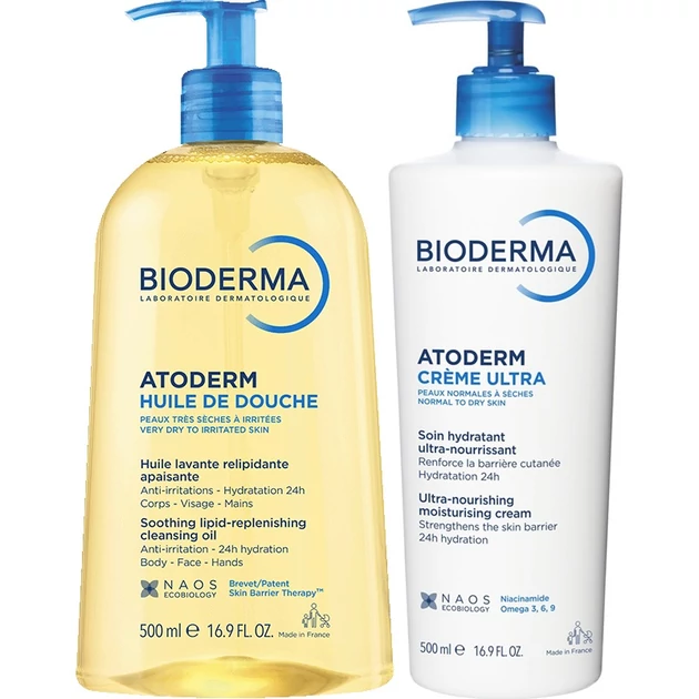 Bioderma Atoderm Bőrápolási Program (500ml+500ml)