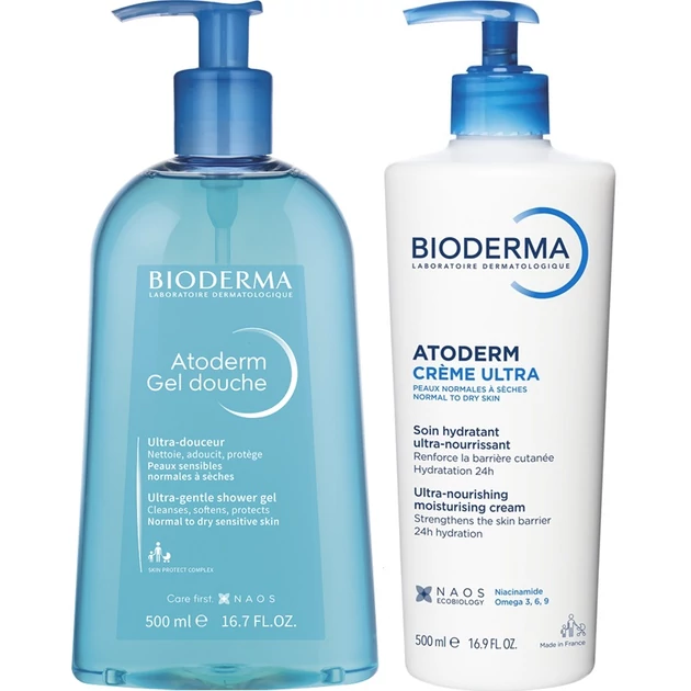 Bioderma Atoderm Bőrápolási Program (500ml+500ml)
