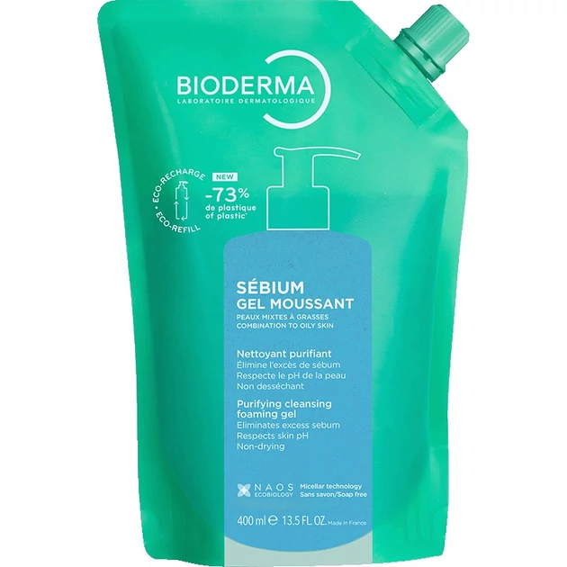 Bioderma Sébium Moussant habzó gél utántöltő 400ml