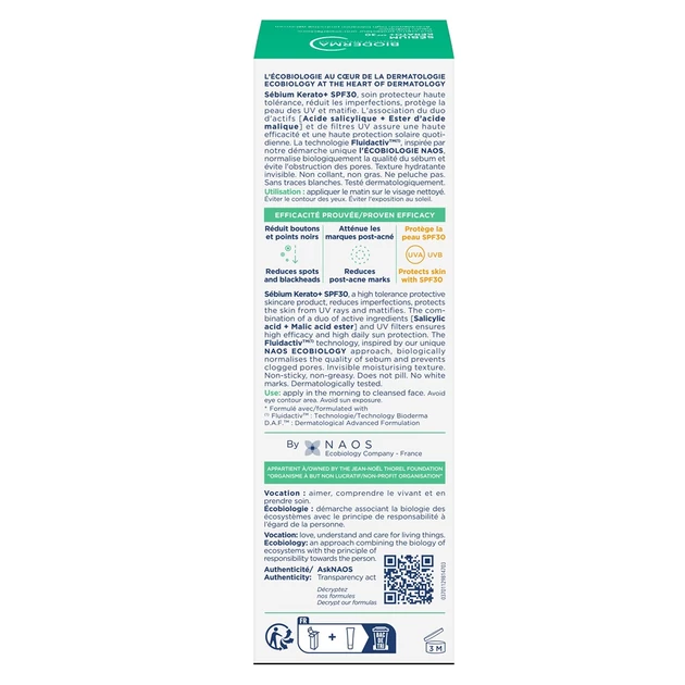 Bioderma Sébium Kerato+ gél-krém SPF30 30ml