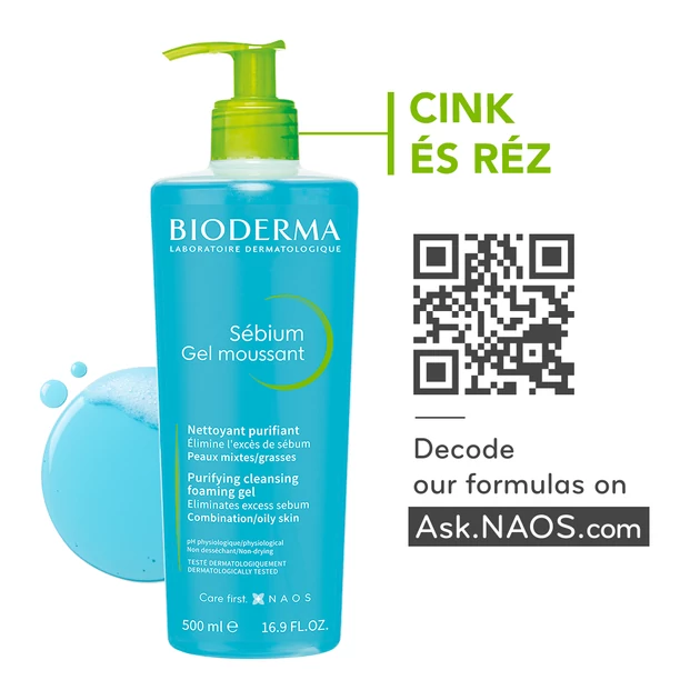 Bioderma Sébium Moussant habzó gél 500ml