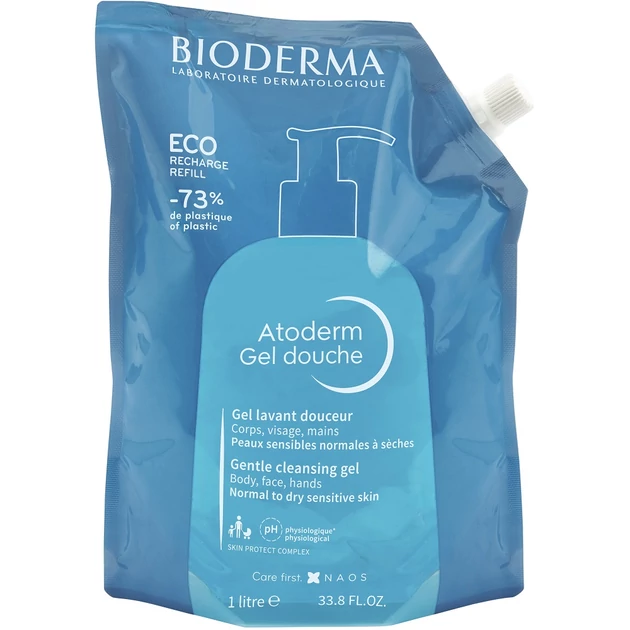 Bioderma Atoderm Tusfürdő Öko-utántöltő 1L