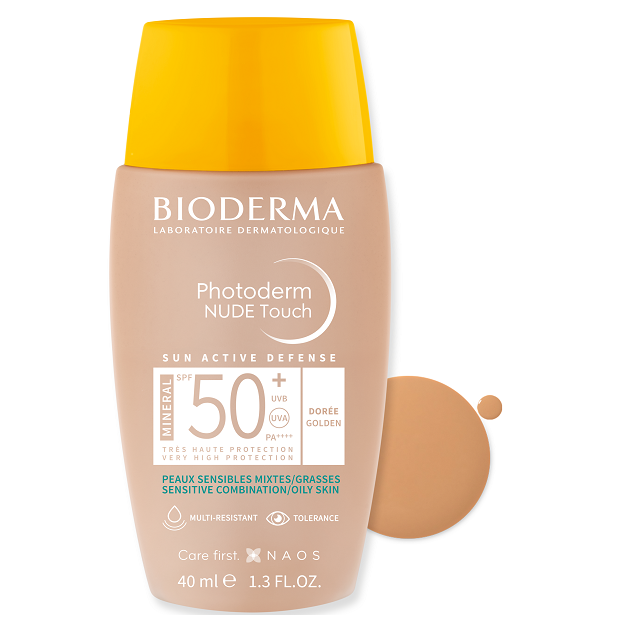 Bioderma Photoderm NUDE Touch MINERAL SPF50+ golden (arany) 40ml