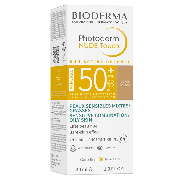 Bioderma Photoderm NUDE Touch MINERAL SPF50+ golden (arany) 40ml